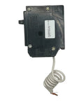 BRN120GF GFCI Breaker 5ma 1 Pole 10kaic 20a Pigtailed Electrical GFCI Outlet for Home Use back view with pigtailed wire