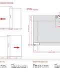 Diagram showing installation measurements for Floating Door System Pro Grade Sliding Track Kit with Concealed Barn Door Hardware.