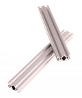 European 2040 Aluminum Extrusion T Slot Profile 800 mm Linear Rail Kit displaying two anodized silver profile bars.