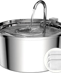 Stainless Steel Cat Water Fountain With 108 Oz Capacity For Cats And Small Dogs, Ultra Quiet Metal Pet Water Fountain For Multiple Pets