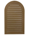 Brown paint ready cathedral gable vent louver 18 inch wide 30 inch high one and a quarter inch projection exterior Endurathane vent with factory prime, front view.