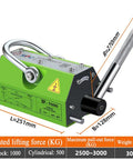 Heavy Duty Magnetic Lifter with Release Handle Permanent Lifting Magnet for Steel Plates and Scrap Metals 2204 Lb Capacity, with dimensions and specifications.