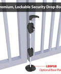Lockable Security Drop Bolt For Wood And Vinyl Gates 24 Inch Length prevents dropping and dragging with retention grooves image