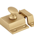 Premium Honey Bronze Cabinet Latch For Kitchen And Pantry Doors Heavy Duty Metal Hardware With Lifetime Warranty Easy Swaps Fast Mount close-up view of latch mechanism