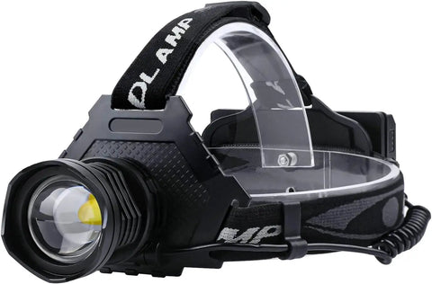 Beast Mode Bright USB Rechargeable Headlamp With 350000 Hour LED 5 Modes IPX7 Waterproof Zoom Beam 90 Degree Tilt Long Battery Life