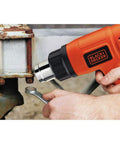 Using corded heat gun for crafts or DIY projects with dual temperature settings up to 1000 degrees Fahrenheit and 1350 watt power.