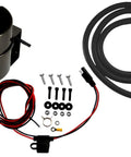 Leed Brakes VP001B Black Bandit electric vacuum pump kit with round black pump, hose, wiring, and mounting hardware.