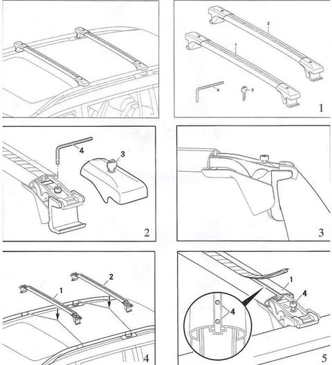 Installation guide of Volkswagen Taos Roof Rack Cross Bars 2 Pcs Aluminum With Anti Theft Lock Heavy Duty Fit 2022 2023 2024 2025