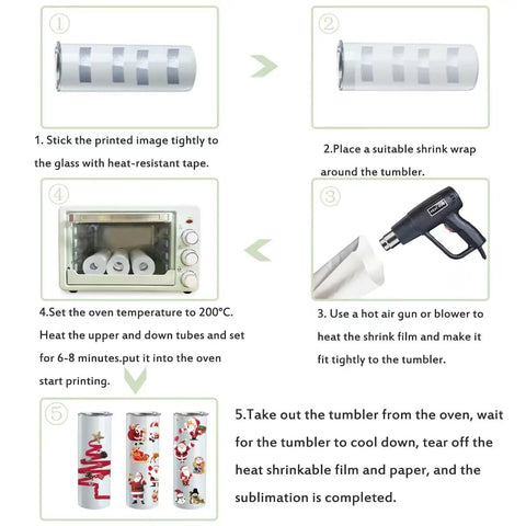 Steps to use the 22 Liter Sublimation Oven For Crafting Mugs Tumblers Water Bottles With 110 Volt 1500 Watt Convection Heating.