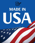 "Made in USA" text with American flag, representing Universal Fit Toilet Bolt Caps 1/4 Inch or 5/16 Inch, 2 Pack, Made in USA