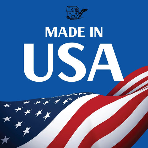 "Made in USA" text with American flag, representing Universal Fit Toilet Bolt Caps 1/4 Inch or 5/16 Inch, 2 Pack, Made in USA