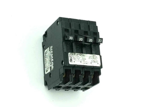 Quadplex 2-Pole 30 Amp Outside Breaker Plus 2-Pole 20 Amp Inside Breakers Kit For 240V Panels, space-saving design, top view