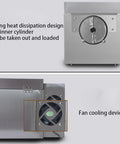 Massive Batch Electric Coffee Roaster Automatic Bean Roasting Machine For Nuts Peanuts And Grains with cooling fan detail.