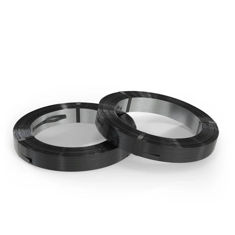 Heavy Duty Steel Strapping Coil One Half Inch Wide Twenty Thousandths Inch Thick Three Thousand Nine Hundred Forty Feet Long Twelve Hundred Pound Break Strength