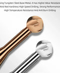 Professional Tungsten Carbide Ball Nose End Mill For Metal Machining showing a copper and silver lollipop cutter with rounded tips.