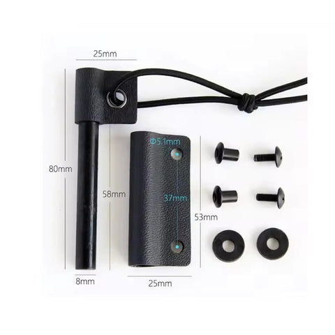 Magnesium Fire Starter For Survival And Camping With Kydex Sheath Bushcraft Fire Starter For Outdoor Hiking kit with accessories