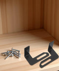 Rock Solid 2 Piece Adjustable Bench Grinder Tool Rest Bracket For Multiple Angles on wooden surface with screws.
