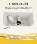 Universal Metal Front Mount Toilet Handle Replacement Kit For Most Tanks, showing 4-hole lever and adjustable chrome finish handle
