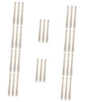 OUNONA 30pcs piano hinge set, stainless steel for cabinets and jewelry boxes.