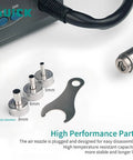 Pro Grade Hot Air Desoldering Station With Digital Display showing nozzles, wrench, CH1, CH2, CH3 controls, and air hose.