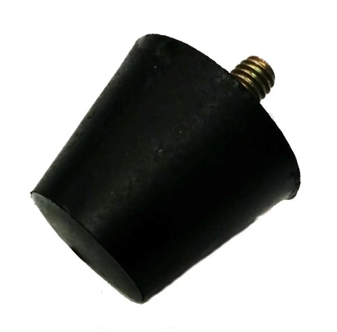 Rock Solid Conical Rubber Vibration Mount With Integrated Steel Stud For Heavy Machinery Rigs isolated view showing rubber material and stud.