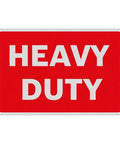 Red sign with white text displaying "HEAVY DUTY" for Nibber GNA 2.0 500W Nibbler With Swivel Die For Cutting Metals Up To 2.0 mm All Purpose Sheet Metal Cutter