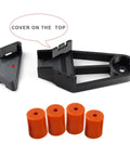 Upgrade Your Rig With Built Tough Silicone Bed Mounts And Heavy Duty Leveling Springs That Deliver Flawless Prints Every Single Time For Ender 3 Max Cr10 Sv01 Sv02 Fdm Printer Accessories - black mounting bracket and orange silicone posts