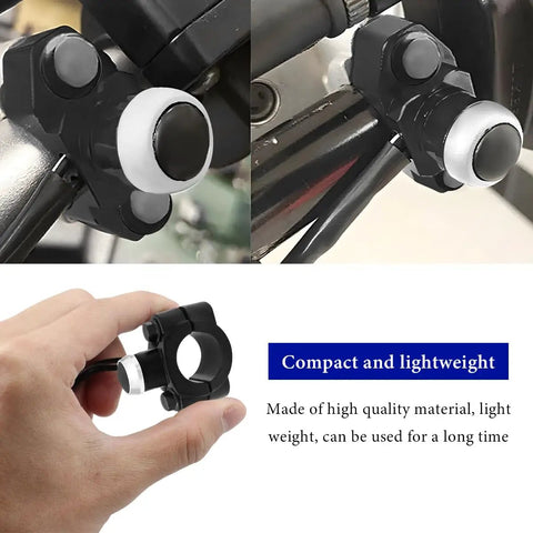 Seven Eighths Inch Motorcycle Handlebar Horn Start Switch Aluminum Start Stop Button With Two Bullet Connectors Momentary Action Push Button