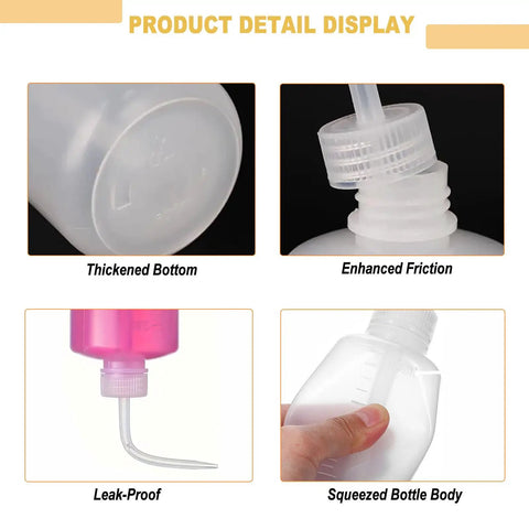 Premium LDPE Squeeze Bottle 500ml 16oz Pack Of 2 Safe Tattoo Wash Bottle With Scale Labels Green Soap Supply On The Go Portable Watering Tool For Medical And Tattoo Use Pro Grade Durable Leak Resistant, thickened bottom and leak-proof cap