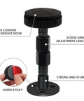Heavy Duty Headboard Stoppers 4 Pack Large Wall Bumpers For Beds And Sofas, showing adjustable screw design and EVA cushion.