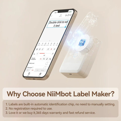 Straight Up Gotta Have This Compact Bluetooth Label Maker, Thermal Printing Means Zero Messy Ink, No Sweat Organization For Shipping And Home Use, Killer Sharp Text In Sleek White Case with phone app control feature.
