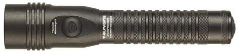 Rechargeable 700 Lumen Wicked Bright Flashlight With Dual Switch Controls And Ten Tap Programmable Modes High Medium Low Strobe For Tactical Duty With Battery Indicator And USB C Chargeable Without Charger Black, side view