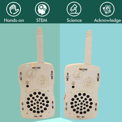 DIY Walkie Talkie Kit For Kids And Teens Hands On Electronics STEM Project To Build Real Radios Learn Circuits Indoor Outdoor Fun Kid Friendly