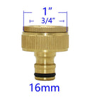 Leakproof Brass Hose Fittings Set 20 Pieces One Half Inch Three Quarter Inch One Inch Quick Connectors For Garden Faucet Adapters Copper Watering Connectors Drip Irrigation And Outdoor Hose System Easy Install, 3/4 in brass hose connector, 16mm