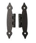 Antique Iron H Shaped Cabinet Hinges 3.5 Inch Black Decorative Hardware For Kitchen Cupboards Doors Wardrobes And Furniture Restoration Projects 4 Pack Durable Cast Iron Construction Easy To Install