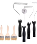 Heavy Duty Fiberglass Roller Kit With Detail Brushes Blasts Air Bubbles Away For Slick Resin Lamination And Tough Diy Projects including rollers and brushes