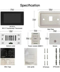 Specifications of Smart Programmable Thermostat With Zone Remote Sensor And C Wire Adapter, Energy Saving, Works With Alexa and Google Assistant.