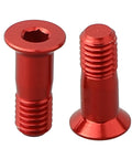 M5 Rear Derailleur Guide Wheel Screw Set In Lightweight Aluminum Alloy With Thread Locking Glue For Easy Diy Bike Repairs And Maintenance, 14.2 mm Tension Bolts Fits Multiple Colors Black Red Orange Purple, 2 Pack shown in red