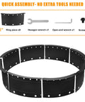 Assembly tools for 36 Inch Smokeless Fire Pit Ring For Patio And Backyard Large Outdoor Campfire Pit In Black Steel Included