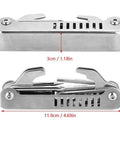 8 In 1 Scuba Diver Tool Kit for Regulators and Valve Repairs, Stainless Steel Multi Tool dimensions and design view