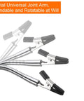 Third Hand Soldering Tool Clamp Stand Gooseneck Arm with Rotatable Alligator Clip for PCB Electronics Repair, 10 Inch Silver