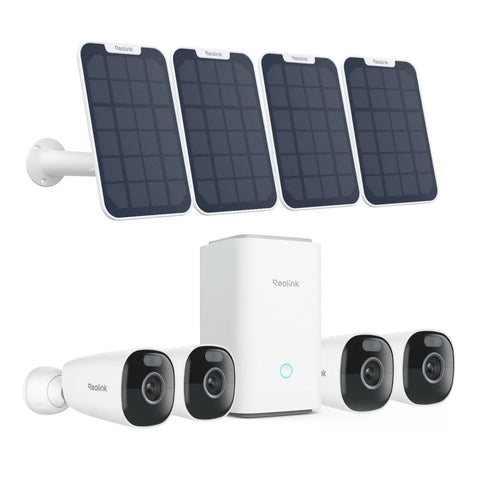 4K Wireless Outdoor Security Camera System With Solar Panel Kit Encrypted Local Storage Color Night Vision AI Detection