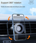 Magnetic Car Phone Mount For Mercedes GLE GLS 2020 To 2026 attached to vent, showcasing 360° rotation and custom-fit holder for GLE Class W167.