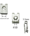 Heavy Duty U Nut Clips And Speed Fasteners 50 Pack Carbon Steel Lock Nuts Rust Resistant Sheet Metal Hardware For No Sweat Automotive And Woodworking Projects Straight Up Built Tough showing dimensions and design.