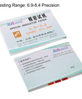 Pro Grade pH Test Strips Kit 6.9 to 8.4 Indicator Paper packaging showing testing range and product details.