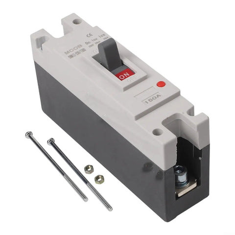 Rock Solid Dc Circuit Breaker With Thermal Cut Off For Solar Rv And Ev Battery Bank Protection 12V To 500V 80 Amp Mccb Switch gray-black design