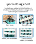 Spot welding effect on 18650 cells with Beast 5000W Battery Spot Welder With 10 Level Power Adjustment For Fast Welds