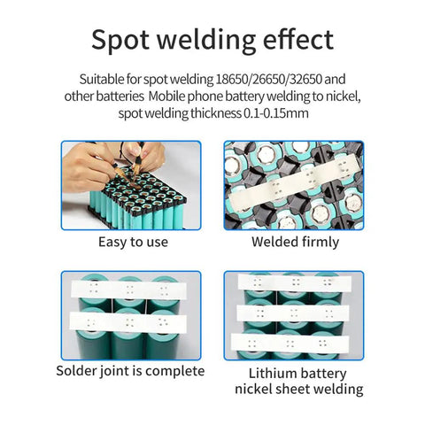 Spot welding effect on 18650 cells with Beast 5000W Battery Spot Welder With 10 Level Power Adjustment For Fast Welds