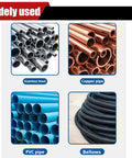 Stainless steel, copper, PVC, and bellows pipe types for versatile use with 2-In-1 Tubing Cutter With Ratchet Handles For Copper Pipe 1/4 To 7/8 Inch Close Quarters PVC Cutter, Tough Workhorse Build, 2025 Upgrades, Self-Adjusting Pipe Cutter For Tight Spots Plumbing.