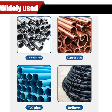 Stainless steel, copper, PVC, and bellows pipe types for versatile use with 2-In-1 Tubing Cutter With Ratchet Handles For Copper Pipe 1/4 To 7/8 Inch Close Quarters PVC Cutter, Tough Workhorse Build, 2025 Upgrades, Self-Adjusting Pipe Cutter For Tight Spots Plumbing.